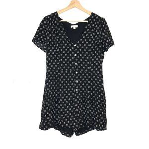 Gilli Black & White Floral Romper